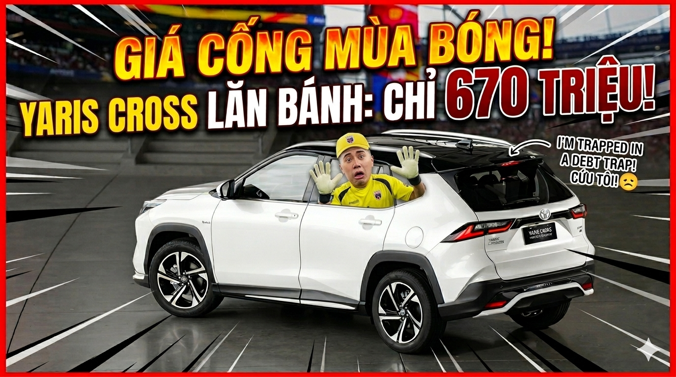 Giá xe yaris cross lăn bánh
